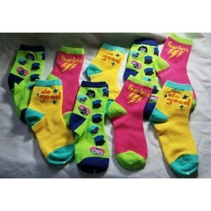 Girls Socks by Bullseye's Playground Size 7-8.5 (9 Pairs 3 Designs)
